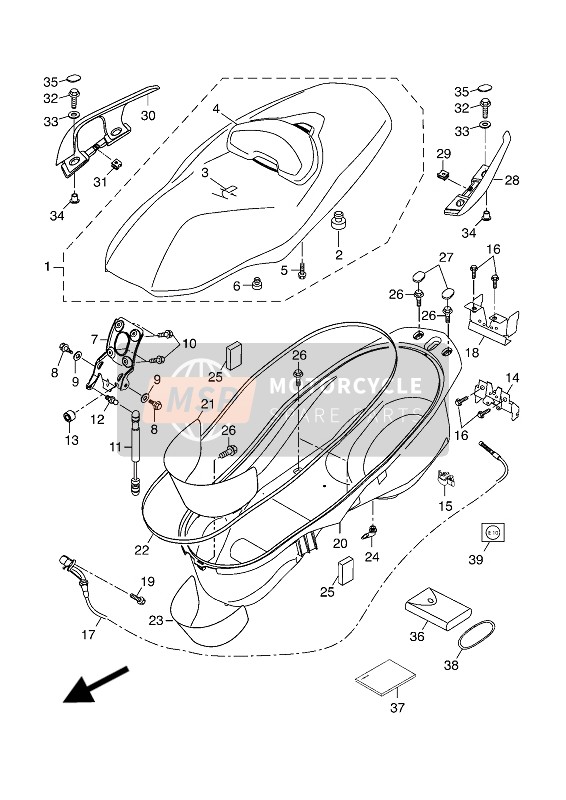 1SDF8199F200, O/m YP400RA, Yamaha, 0